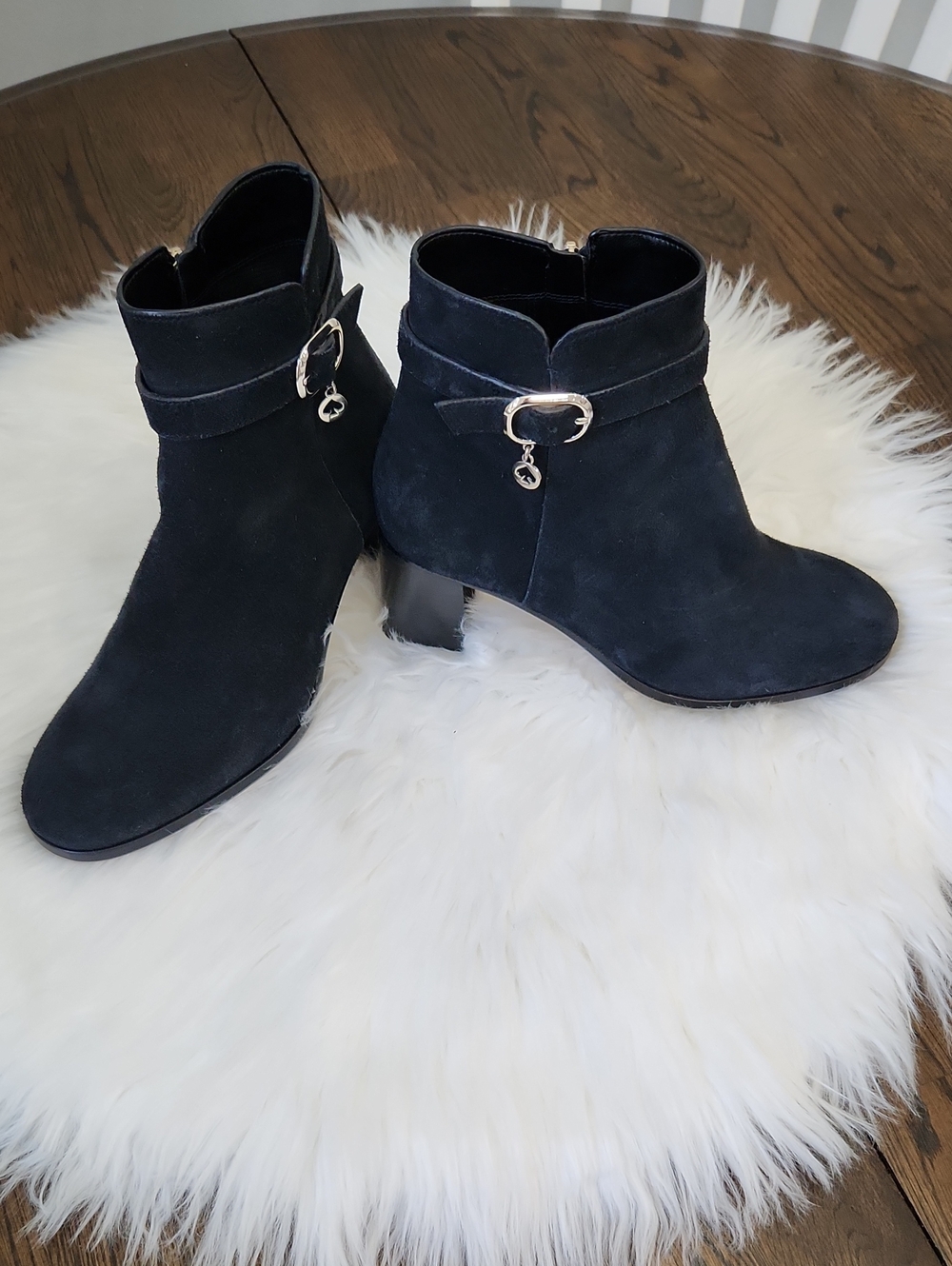 Kate Spade NY Blaire Sueede Block Heel Ankle Boots Sz.6 B  Black
